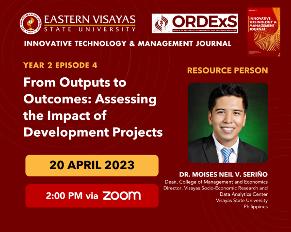 ITMJ Webinar Series Year 2 Episode 04 - From Outputs to Outcomes: Assessing the Impact of Development Projects