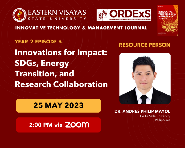 ITMJ Webinar Series Year 2 Episode 05 - Innovations for Impact: SDGs, Energy Transition, and Research Collaboration